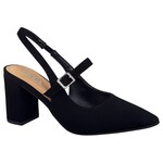 DELICIOUS DELICIOUS POINTED TOE SLINGBACK BLOCK HEEL PETUNIA