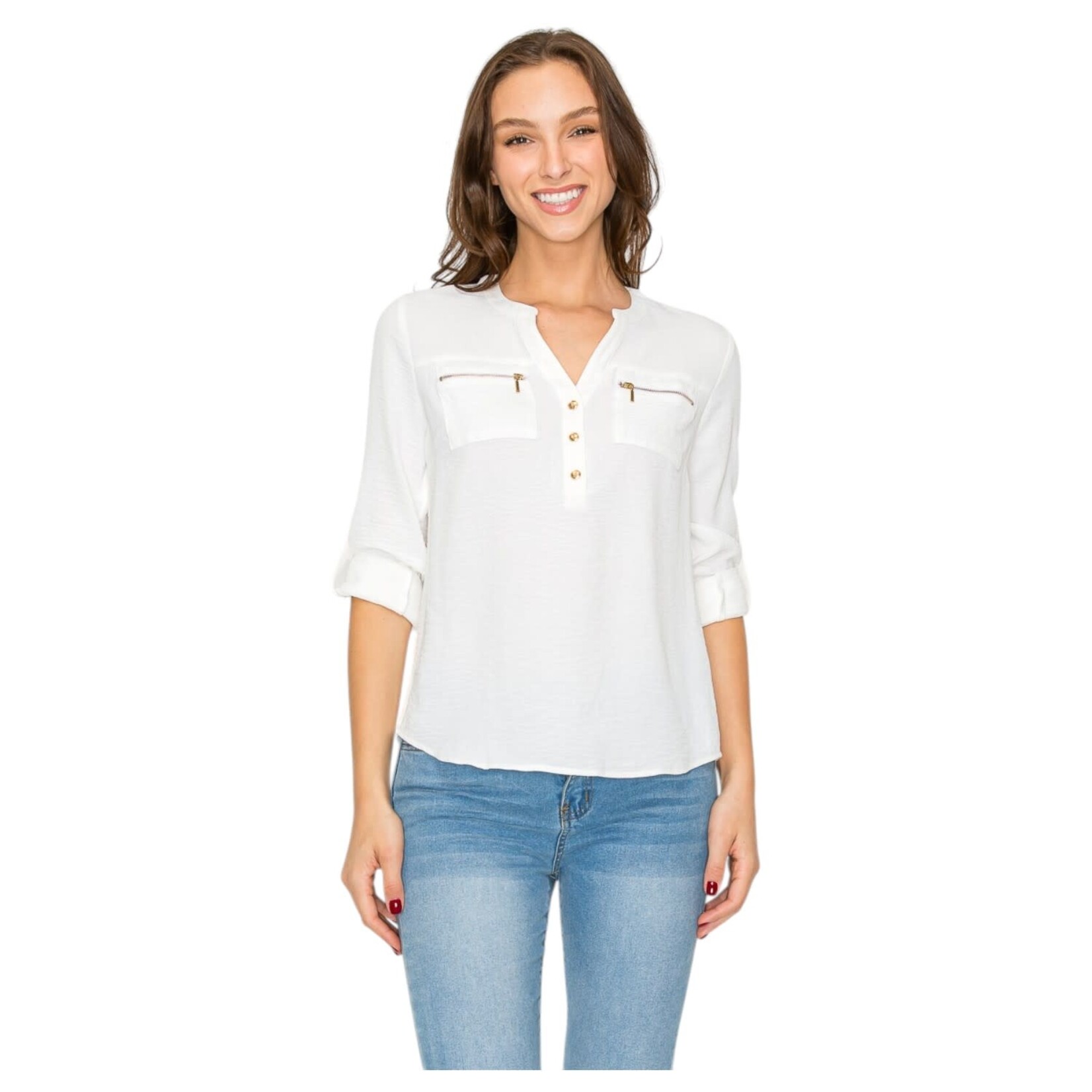 DNA DNA ROLL LONG SLEEVE TOP 4424T-24086