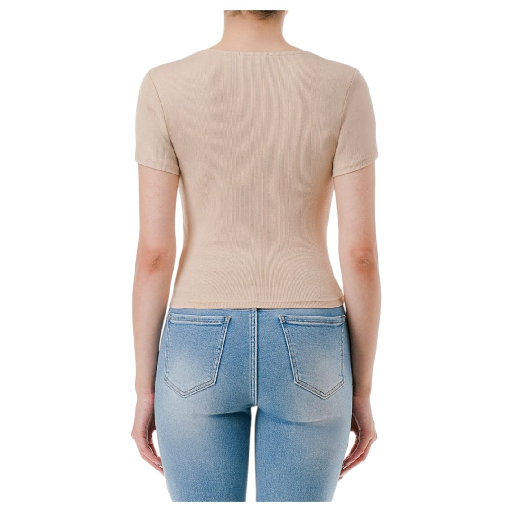 AMBIANCE APPAREL AMBIANCE DOUBLE LAYER RIBBED CROP TOP 77352