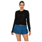 IRIS IRIS BOW PATTERN BUTTON UP CARDIGAN HMSW50713