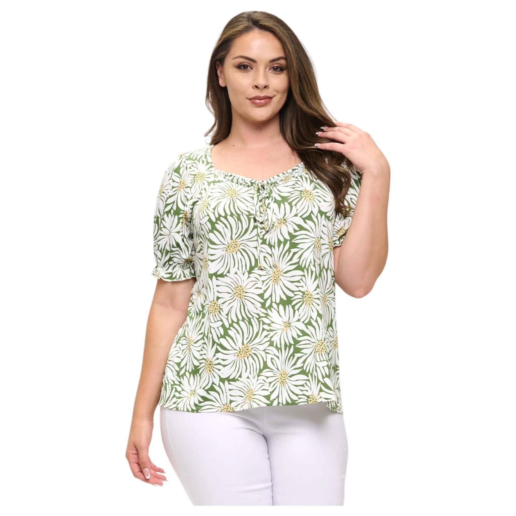 PERSEPTION PERSEPTION PLUS PUFF SHORT SLEEVE TOP TP-WM-1838