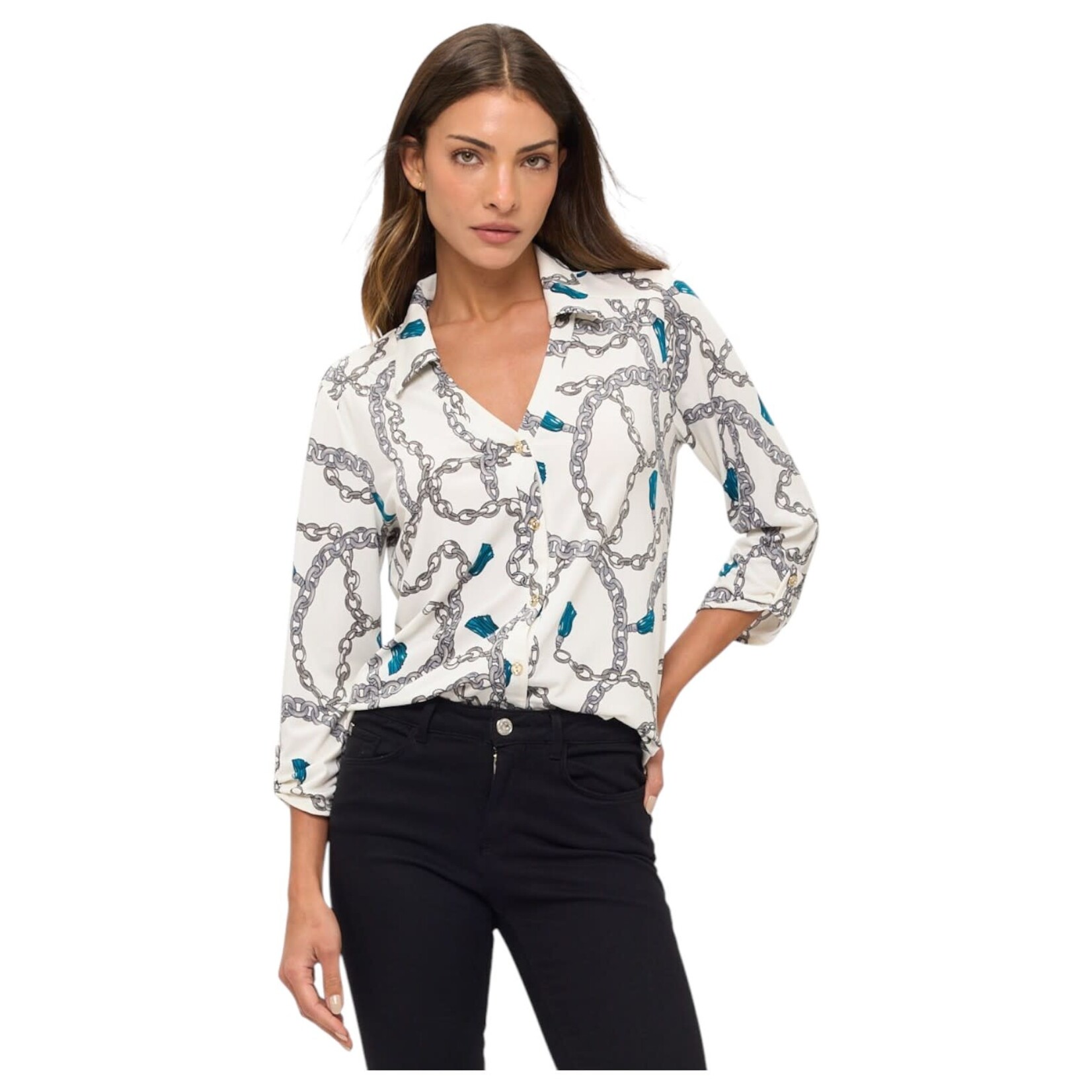 PERSEPTION PERSEPTION BUTTON UP LONG SLEEVE TOP TP-MS-1426