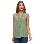 PERSEPTION PERSEPTION CENTER CROCHET PINTUCK SHIRT TP-MS-2038