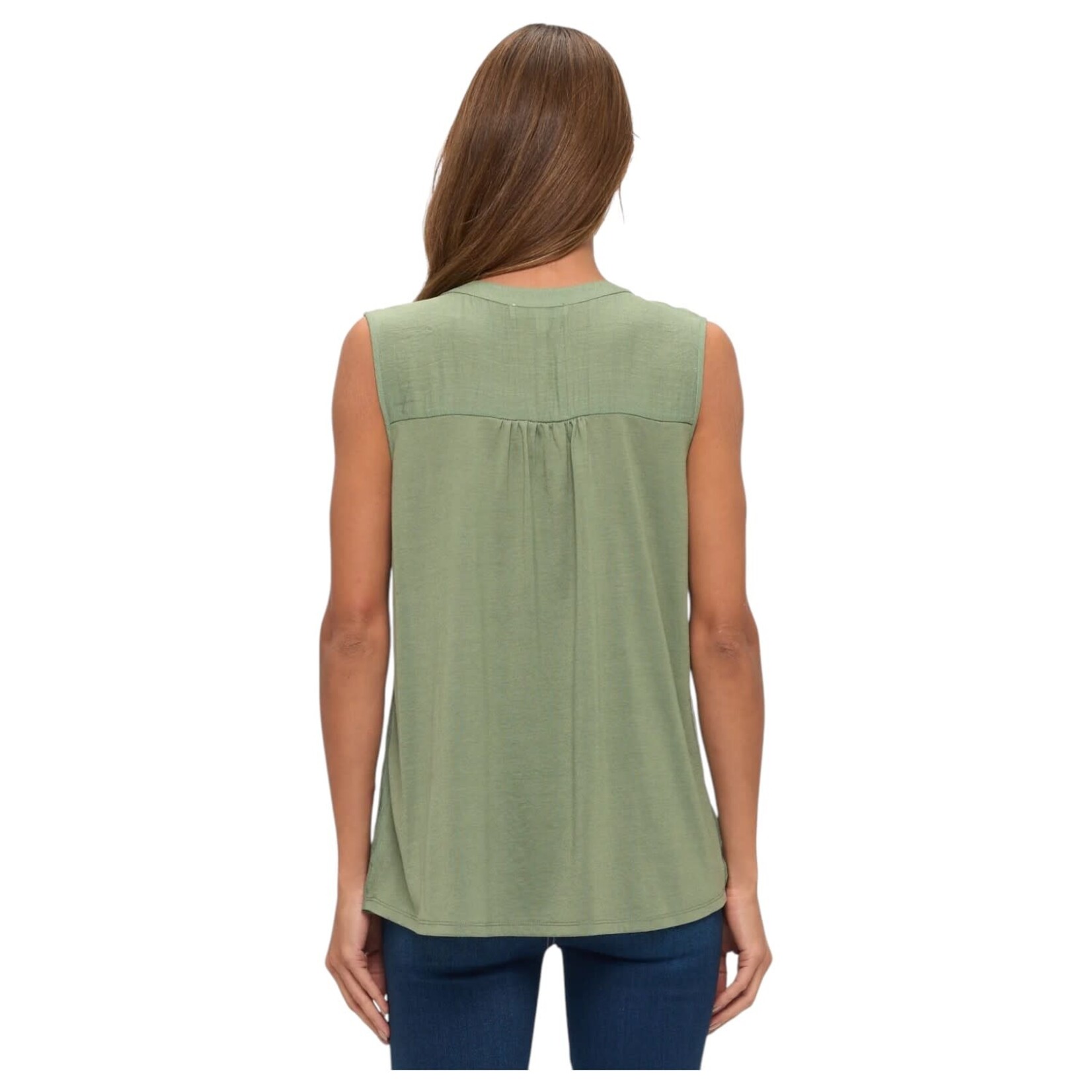 PERSEPTION PERSEPTION CENTER CROCHET PINTUCK SHIRT TP-MS-2038
