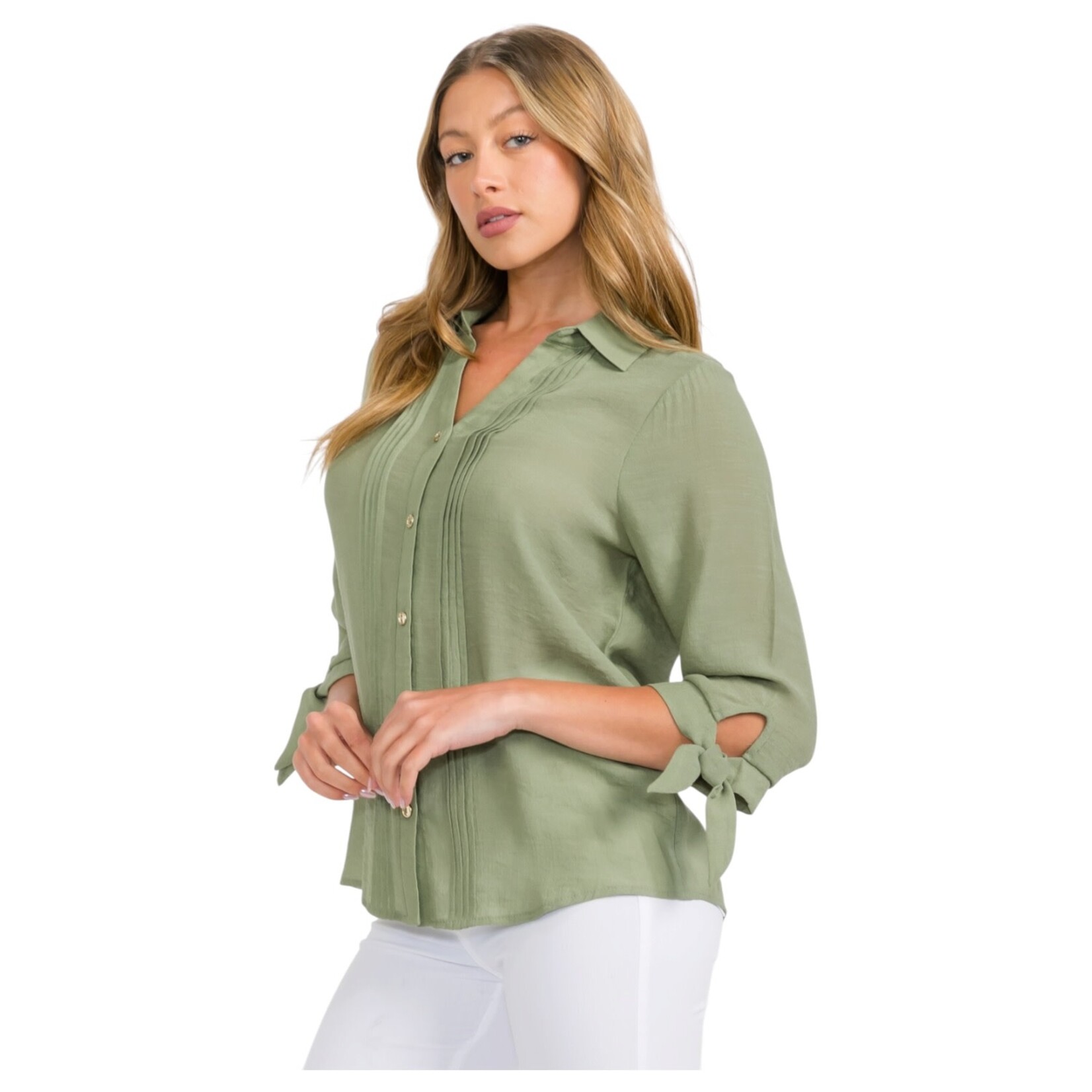 PERSEPTION PERSEPTION PINTUCK COLLAR BUTTON DOWN SHIRT TP-MS-2054