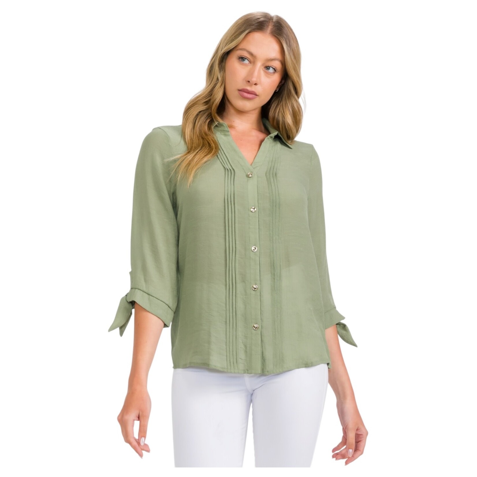 PERSEPTION PERSEPTION PINTUCK COLLAR BUTTON DOWN SHIRT TP-MS-2054