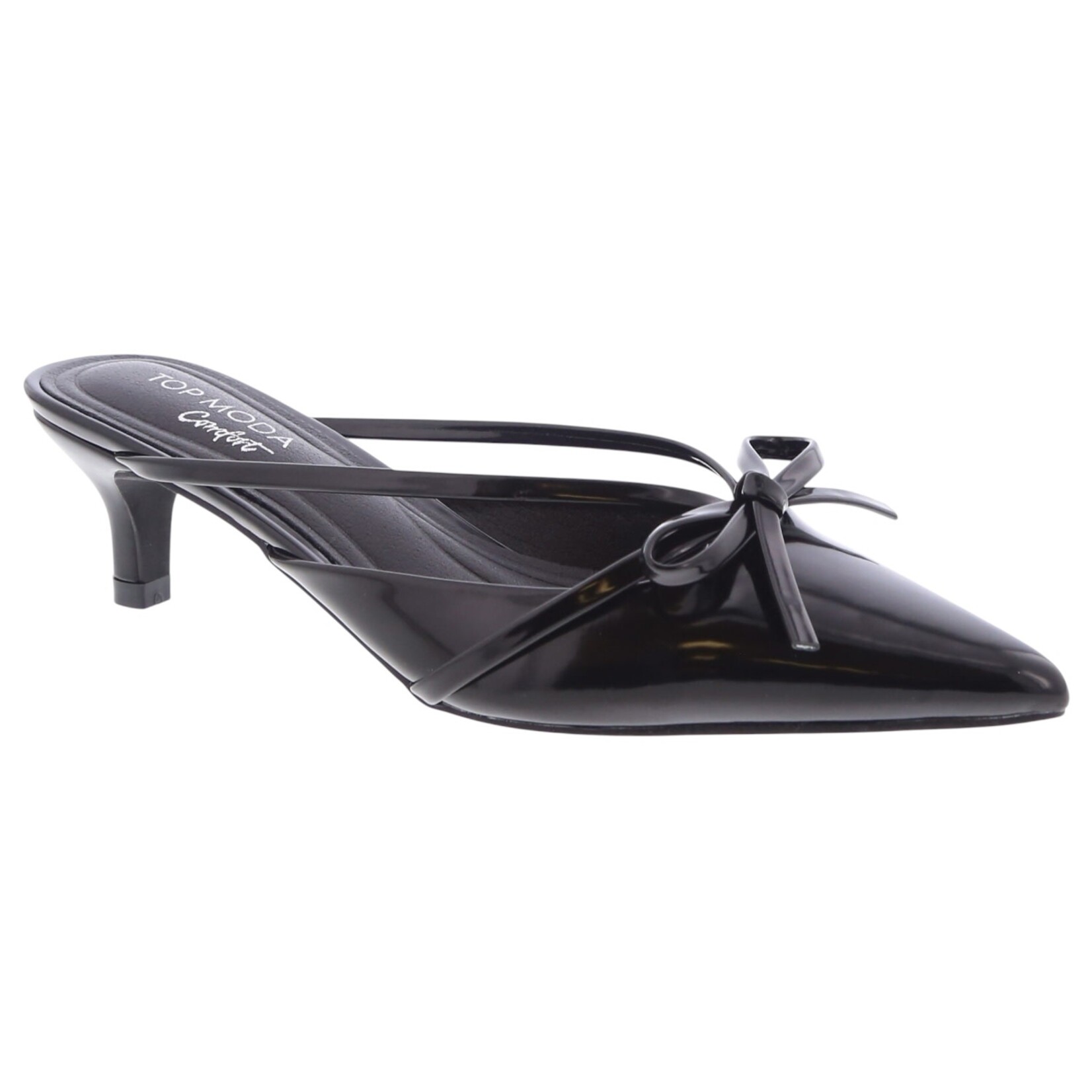 TOP MODA TOP MODA POINTY TOE BOW DETAIL KITTEN HEEL VEGAS-1