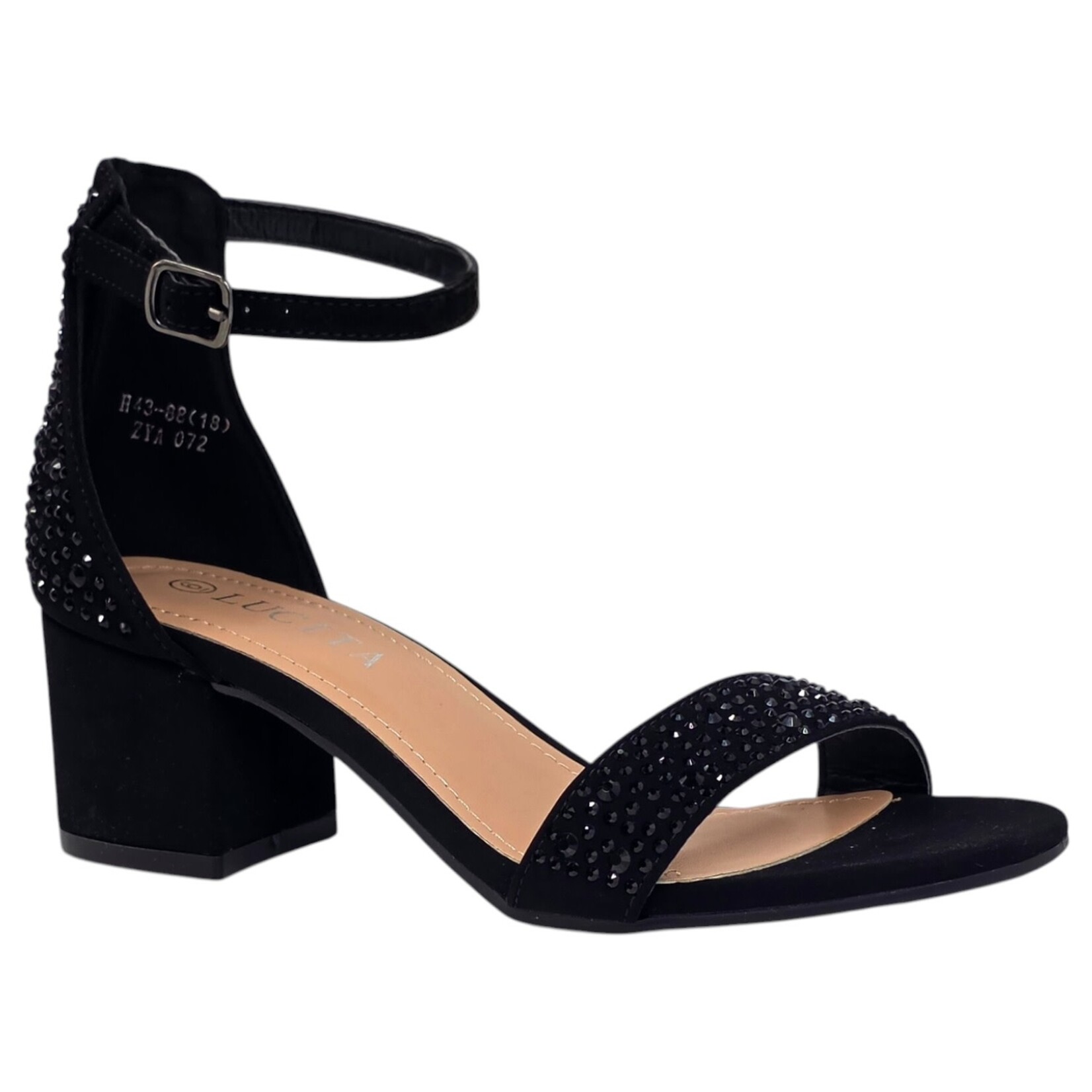 LUCITA LUCITA SLINGBACK RHINESTONE BLOCK HEEL H43-88