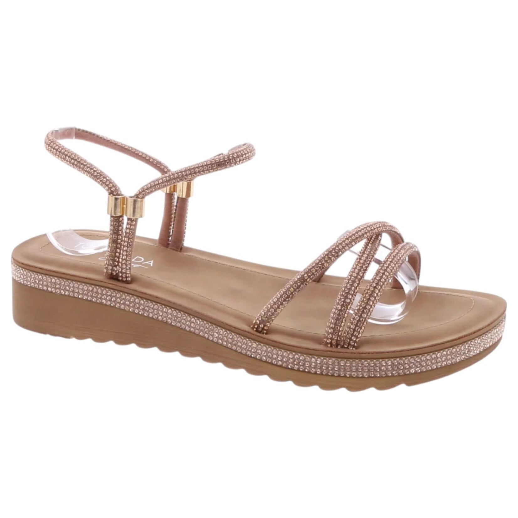 TOP MODA TOP MODA RHINESTONE BAND SANDAL PAVIA-1