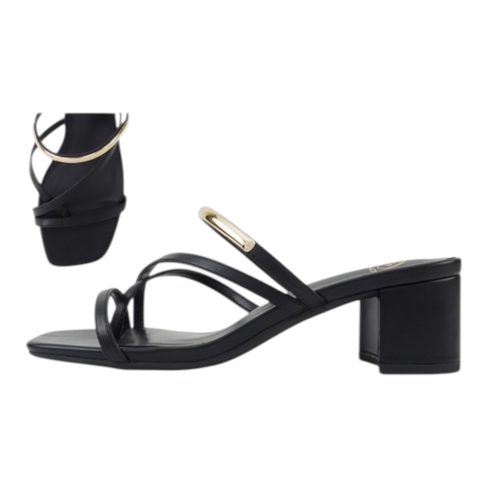 SODA SODA CROSS BAND BLOCK HEEL SLIPPER LIVIA
