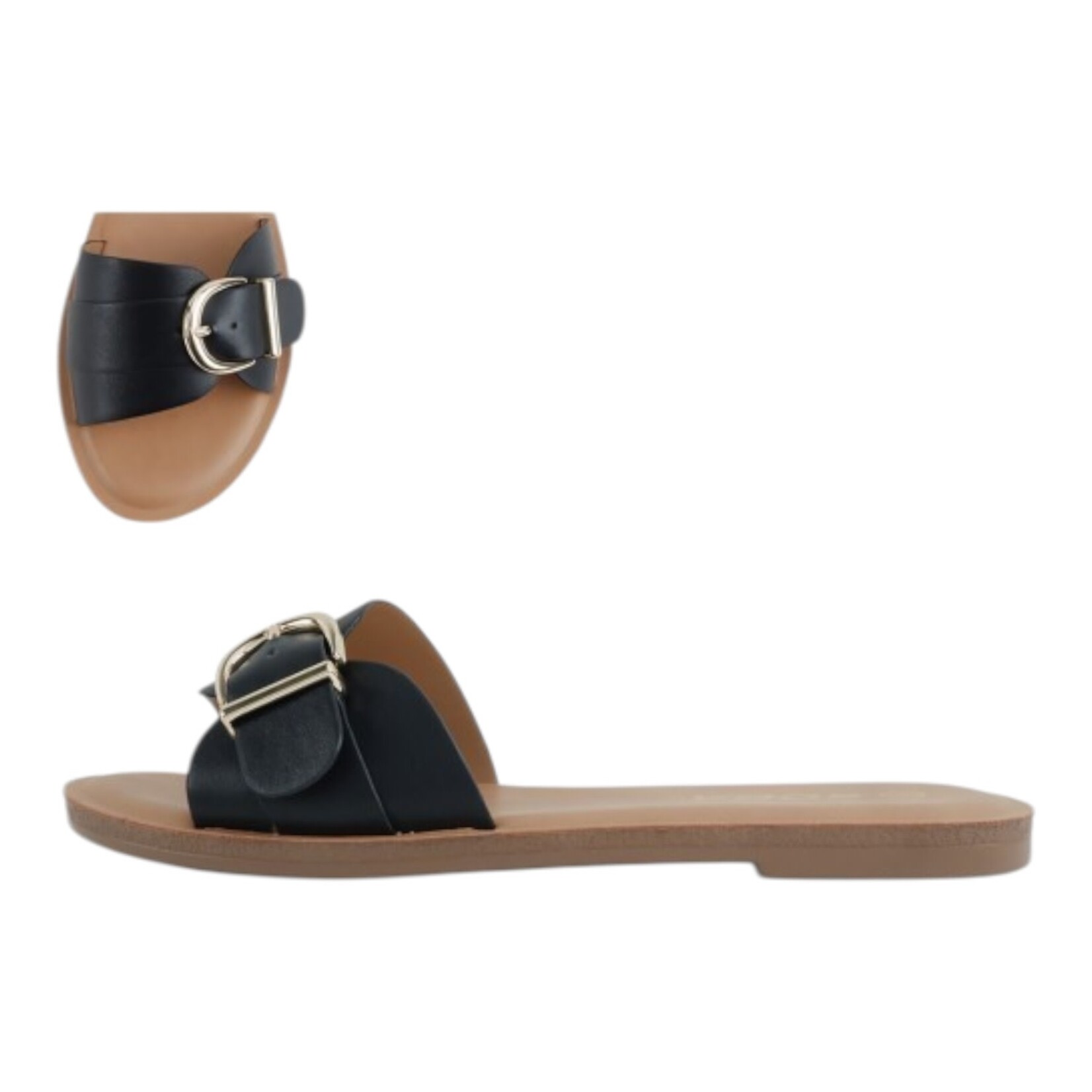 SODA SODA SLIDE WITH GOLD BUCKLE SLIPPER SIRAN