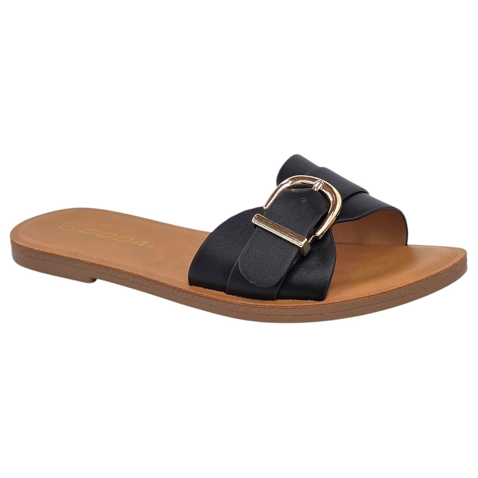 SODA SODA SLIDE WITH GOLD BUCKLE SLIPPER SIRAN