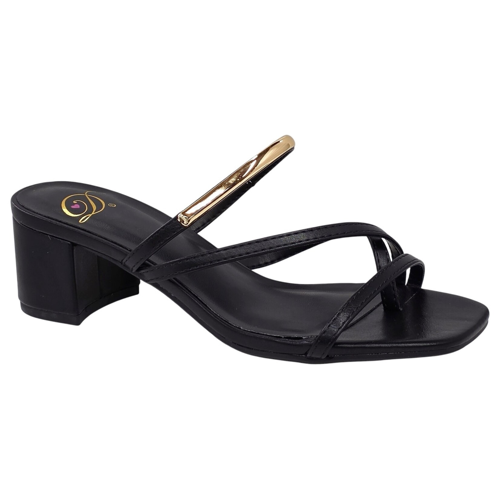 SODA SODA CROSS BAND BLOCK HEEL SLIPPER LIVIA