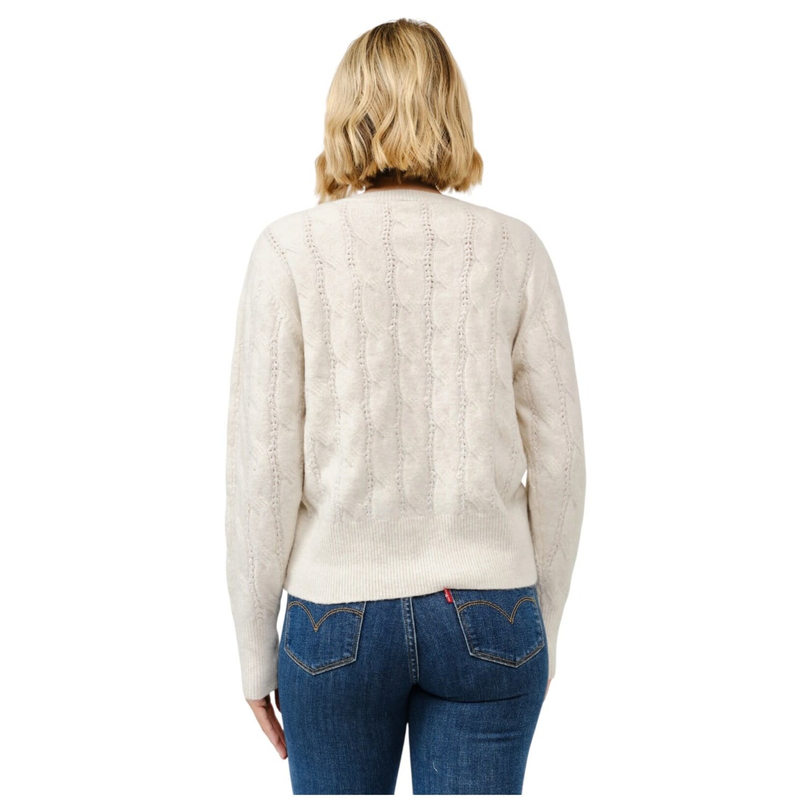 CIELO CIELO TEXTURED KNIT PULLOVER SWEATER SW716