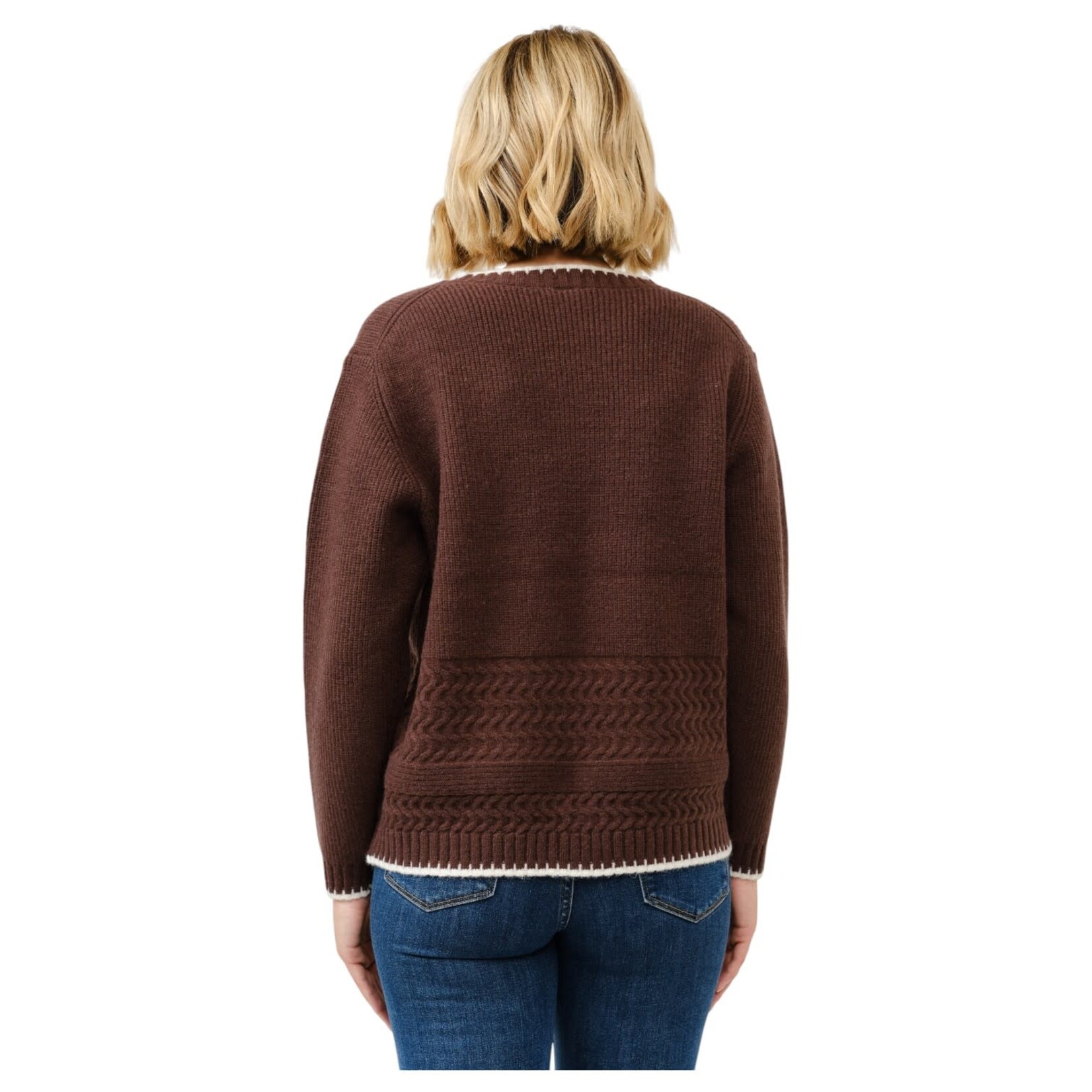 CIELO CIELO BLANKET STITCH PULLOVER SWEATER  SW713