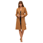 CHOCOLATE CHOCOLATE SUEDE BELTED LONG COAT MJ5563