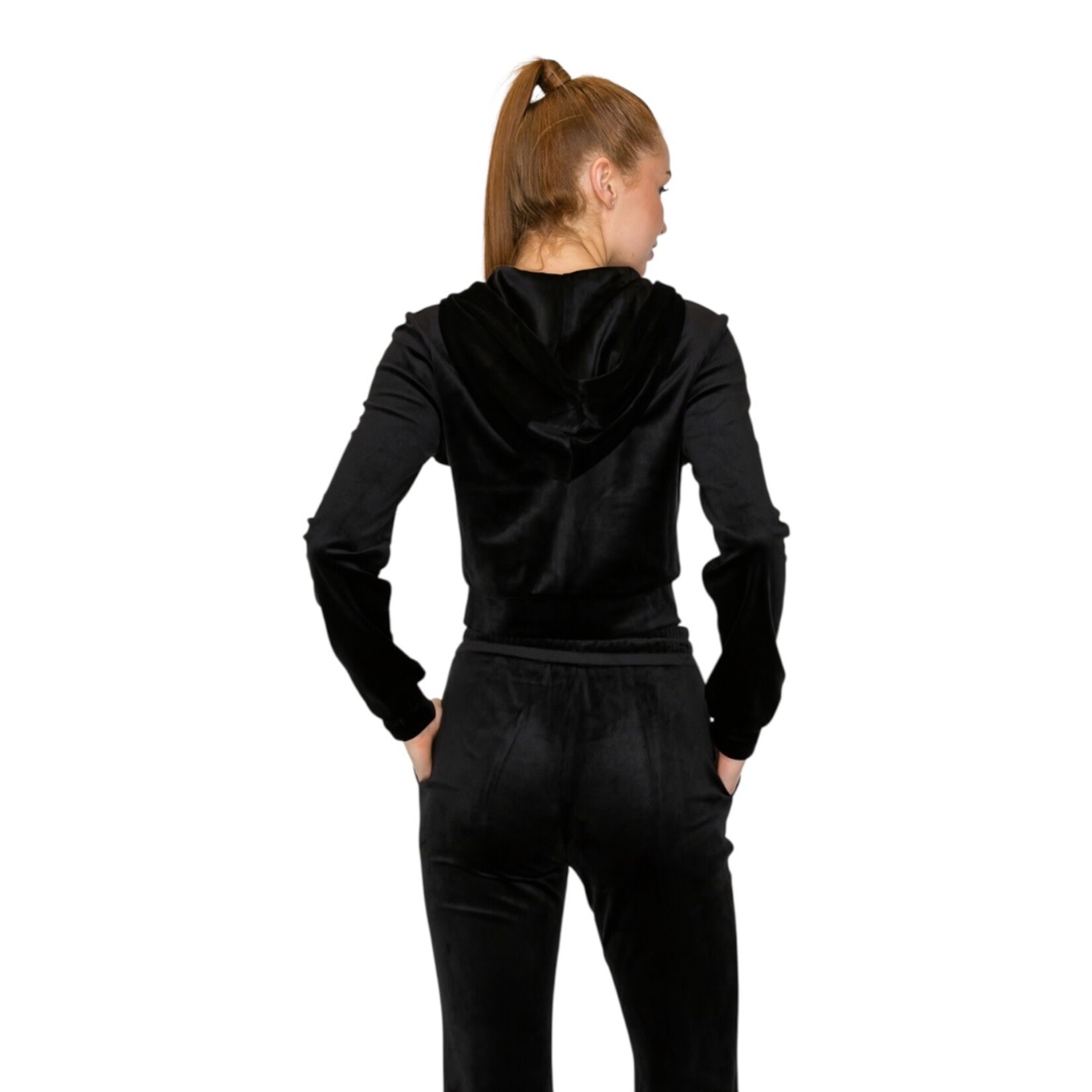 IRIS IRIS VELOUR ZIP-UP HOODIE TOP ISET481T