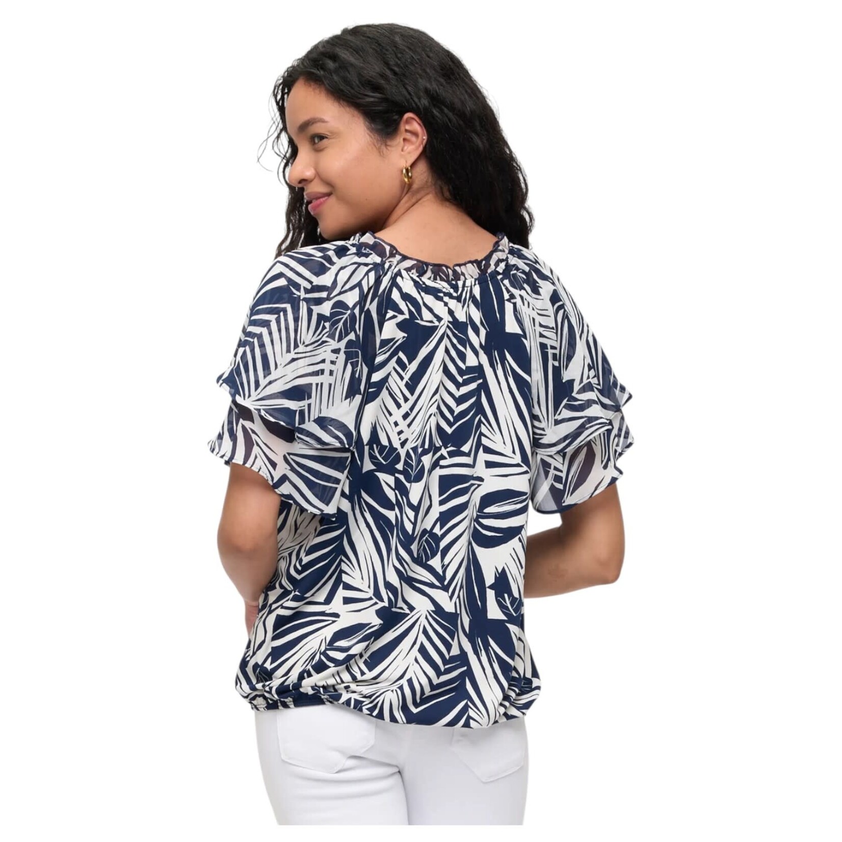 PERSEPTION PERSEPTION FLUTTER SHORT SLEEVE TOP TP-MS-2129