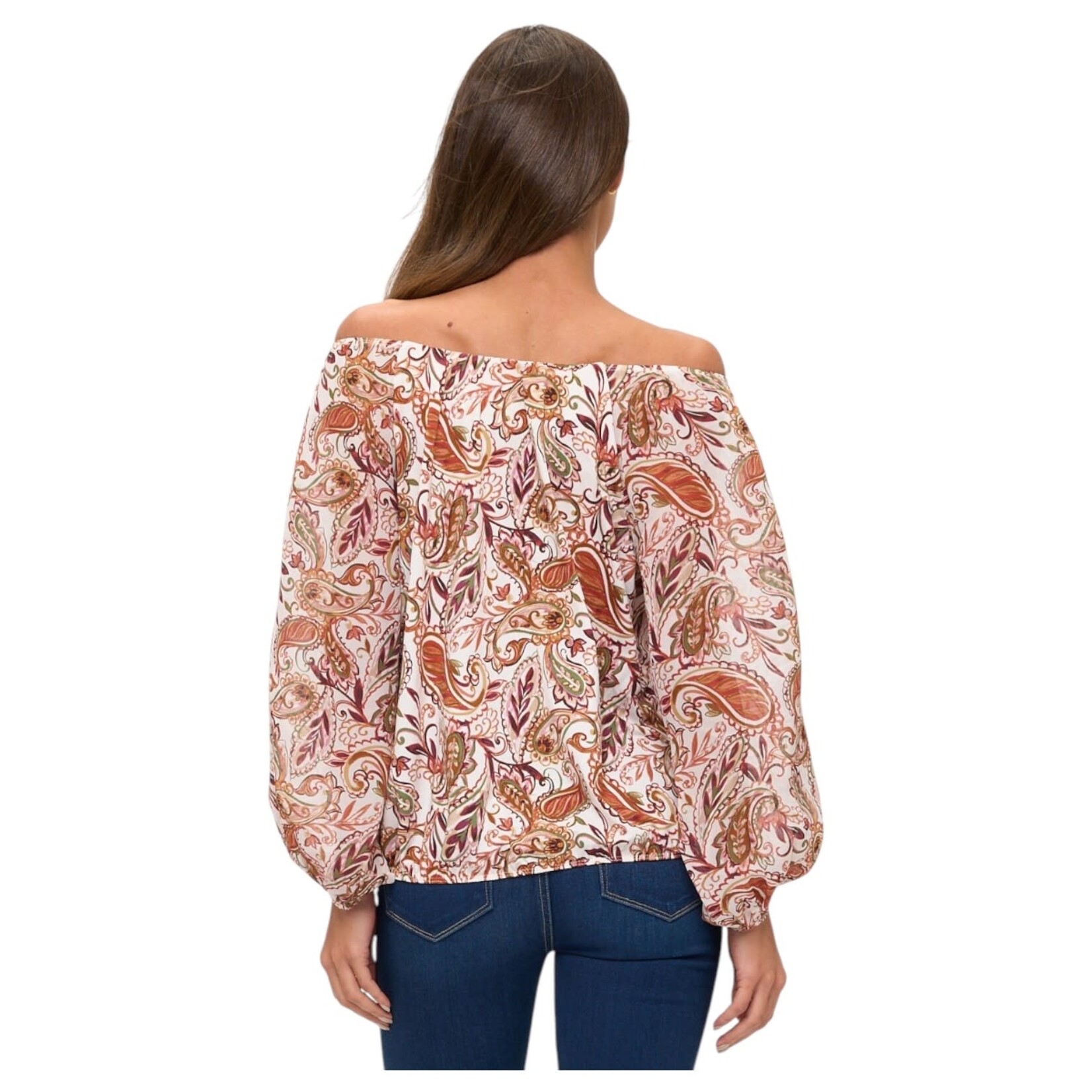 PERSEPTION PERSEPTION OFF SHOULDER LONG SLEEVE TOP TP-MS-2196
