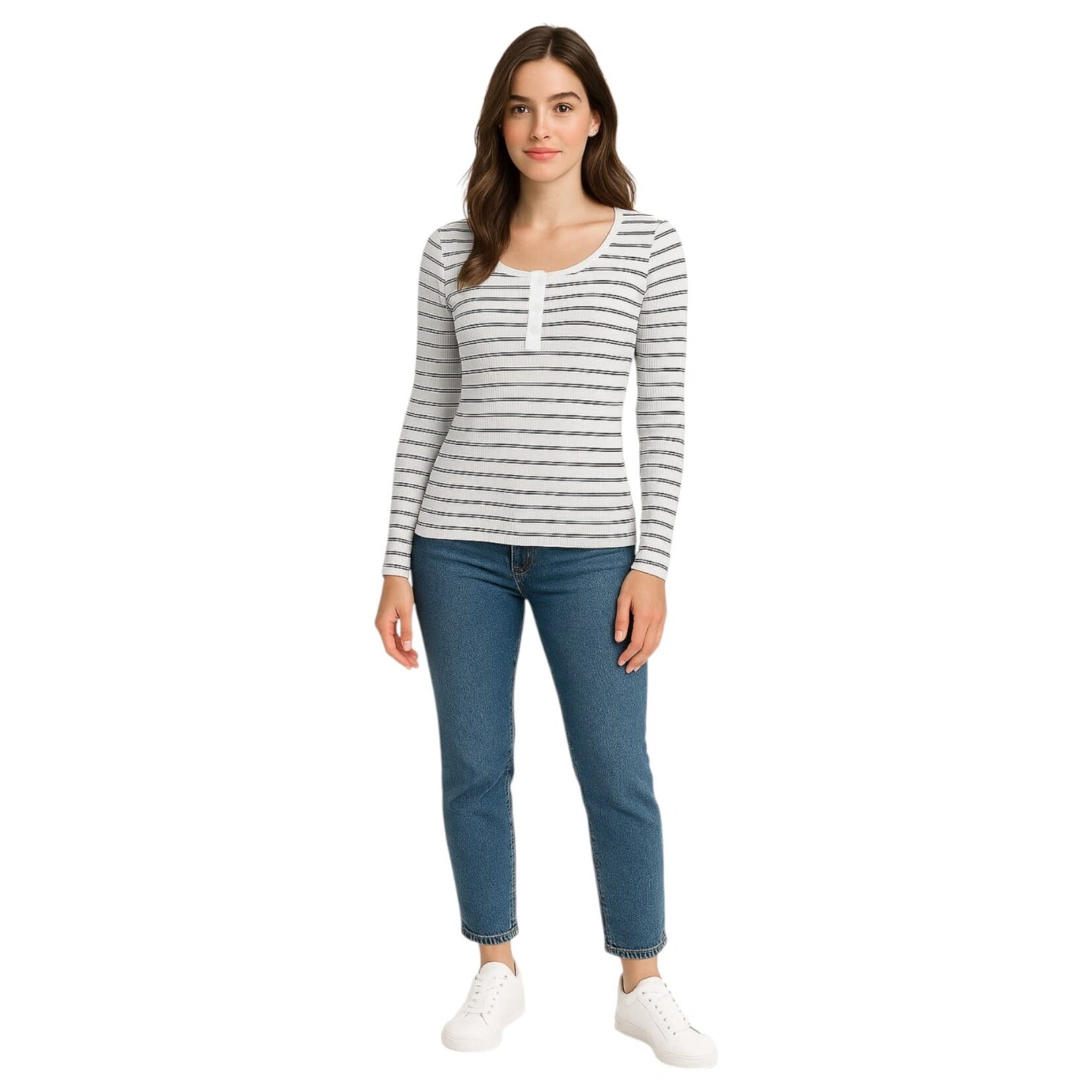ESTIVANELI ESTIVANELI STRIPE LONG SLEEVE TOP XSEW-66563