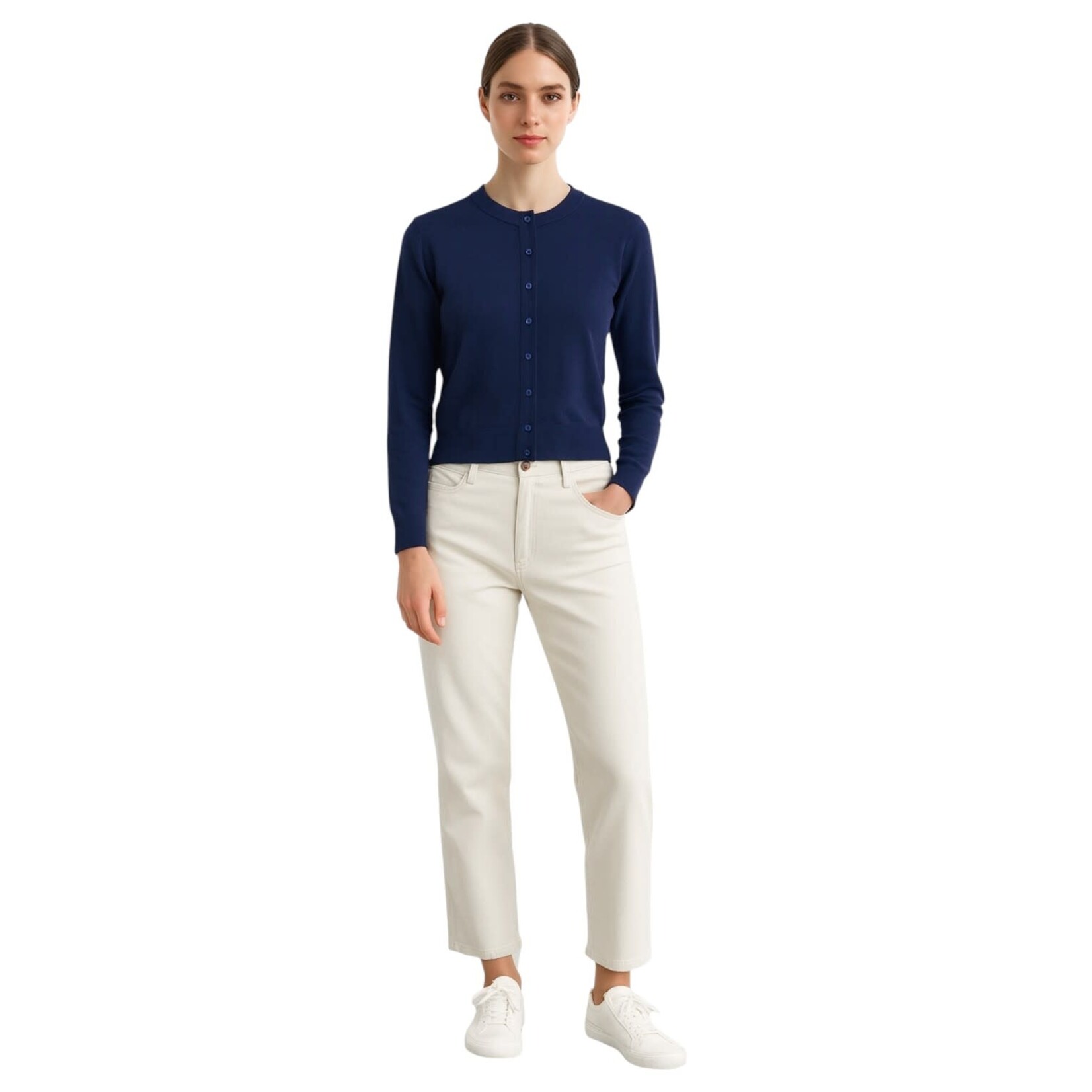 ESTIVANELI ESTIVANELI BUTTON UP SWEATER HZBW-21011