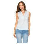DNA DNA STRIPE SLEEVELESS 3 BUTTON TOP 6478B-23058