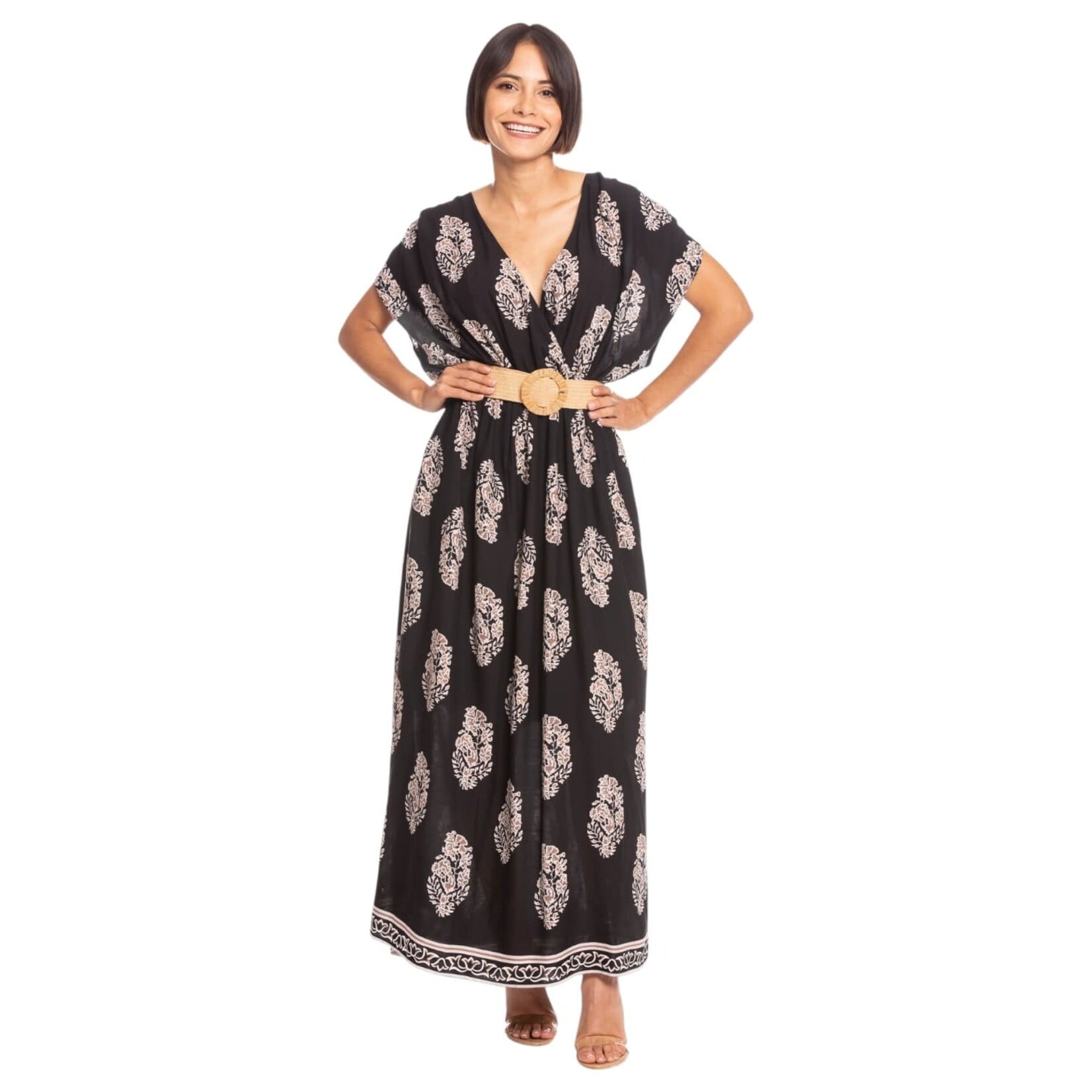 ESSENCIA ESSENCIA BELTED MAXI DRESS MM6110A-ESS