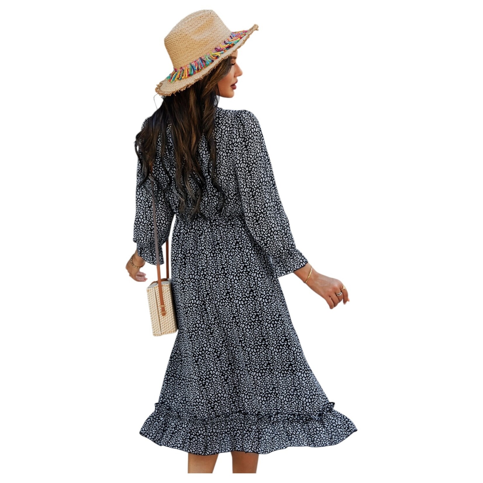 MISS KELLY MISS KELLY LONG SLEEVE FLORAL DRESS SD3740