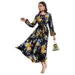 MISS KELLY MISS KELLY LONG SLEEVE FLORAL DRESS SD5003