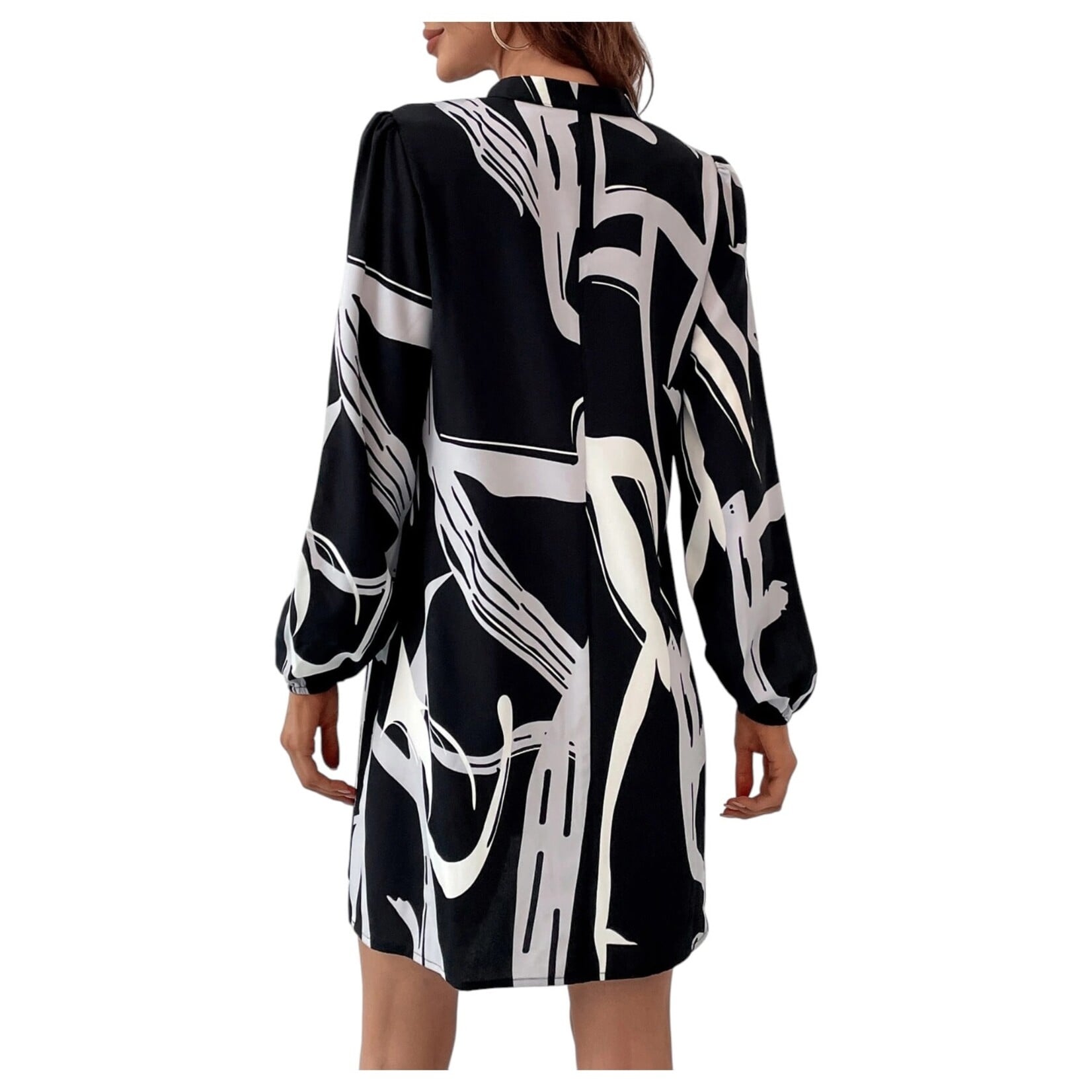 MISS KELLY MISS KELLY LONG SLEEVE PATTERNED DRESS SD4676