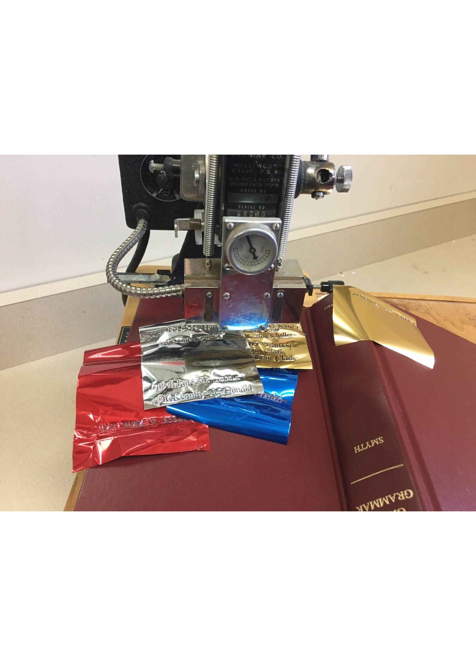 Book Embossing - Up To 25 Characters Per Line