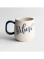 Dayspring Believe Mug White/Blue Handle