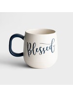 Dayspring Blessed Mug White/Blue Handle