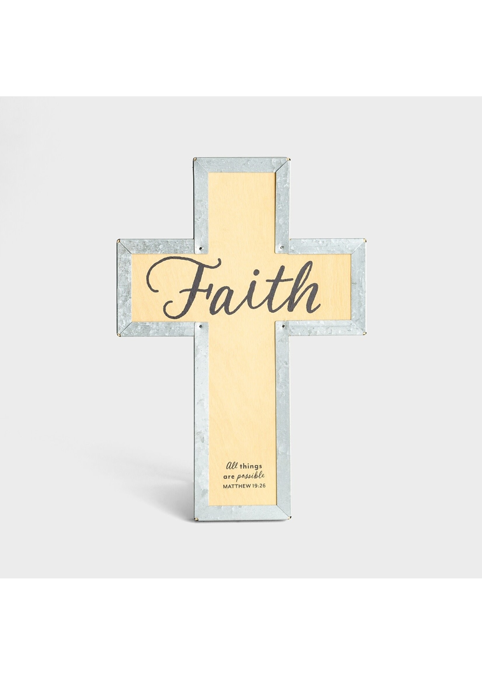 Dayspring Metal-Wrapped Wall Cross - Faith