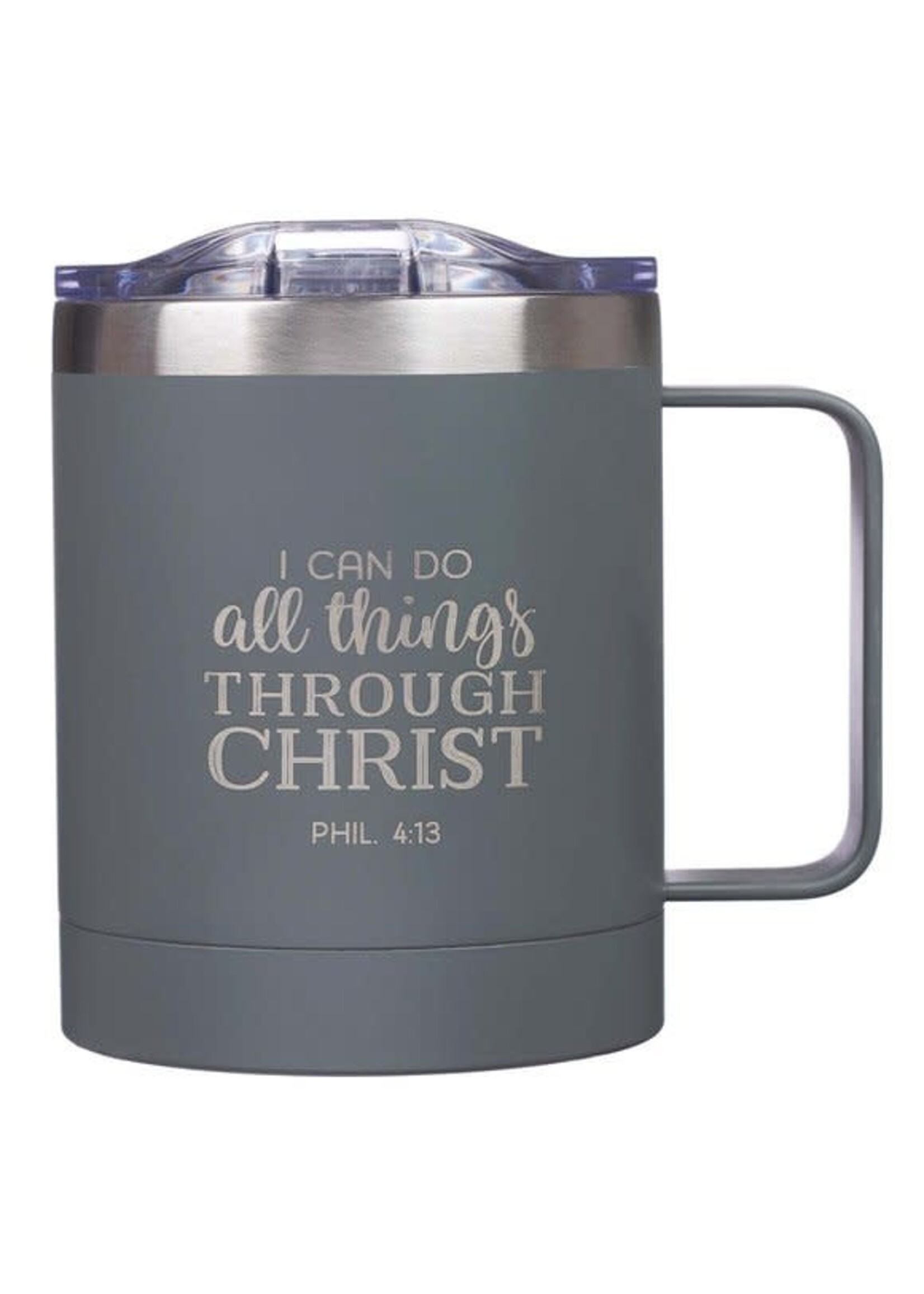 I Can Do All Things - Gray Stainless Steel Camp Mug - Philippians 4:13