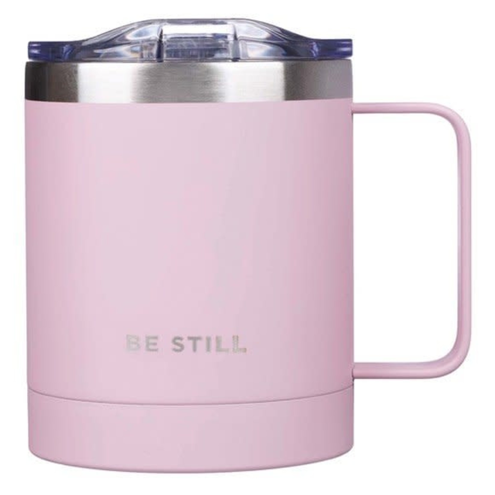 Be Still - Pink Silver-Rim Camp Mug
