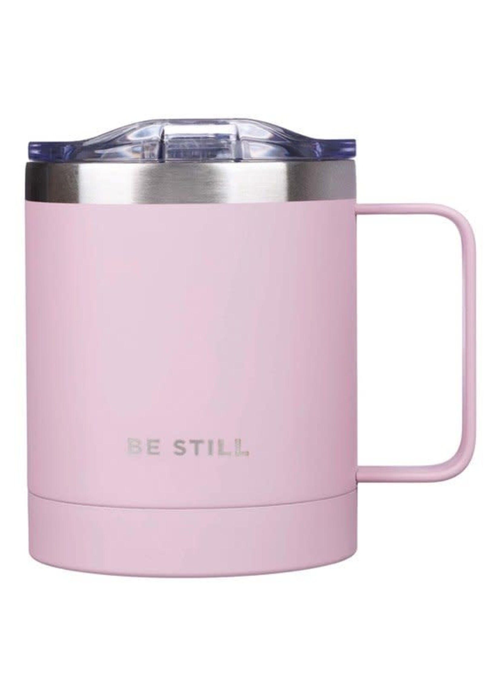 Be Still - Pink Silver-Rim Camp Mug