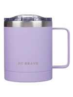 Be Brave - Lavendar Silver-Rim Camp Mug