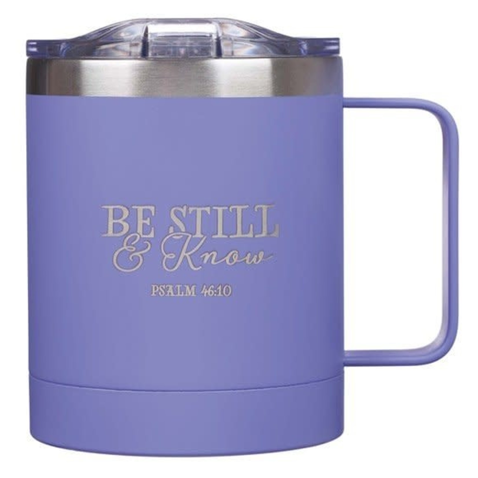 Christian Art Gifts Be Still and Know - Stainless Steel Camp Mug