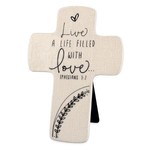 Ceramic Cross - Live a Life Filled With Love