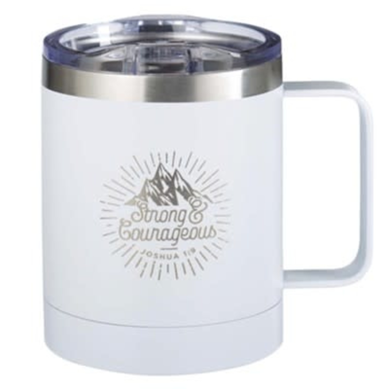 Strong and Courageous Stainless Steel Travel Mug
