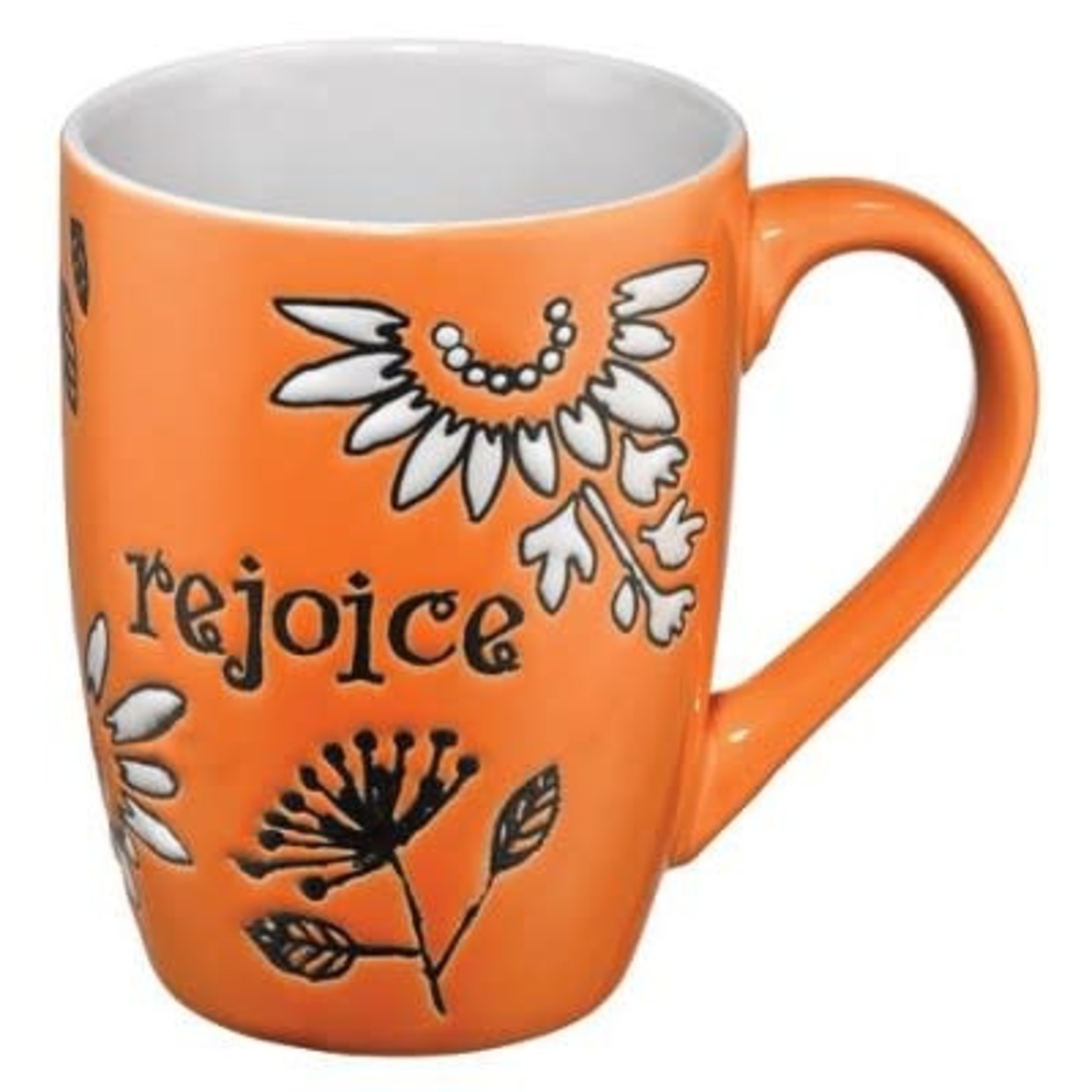 Christian Art Gifts Rejoice Mug - Orange - 12 ounce