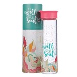 Christian Art Gifts It Is Well With My Soul Glass Water Bottle - Pink