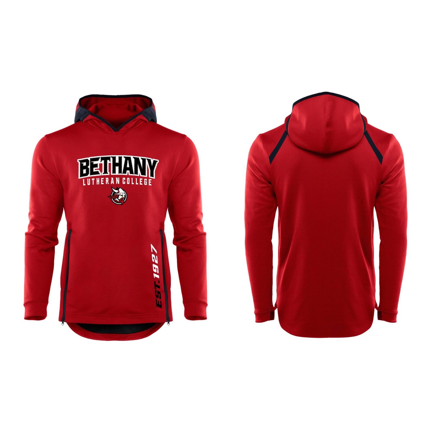 Hero 247 BLC Vikings Est 1927 Hoodie - Red/Black - Bethany Lutheran College  Bookstore