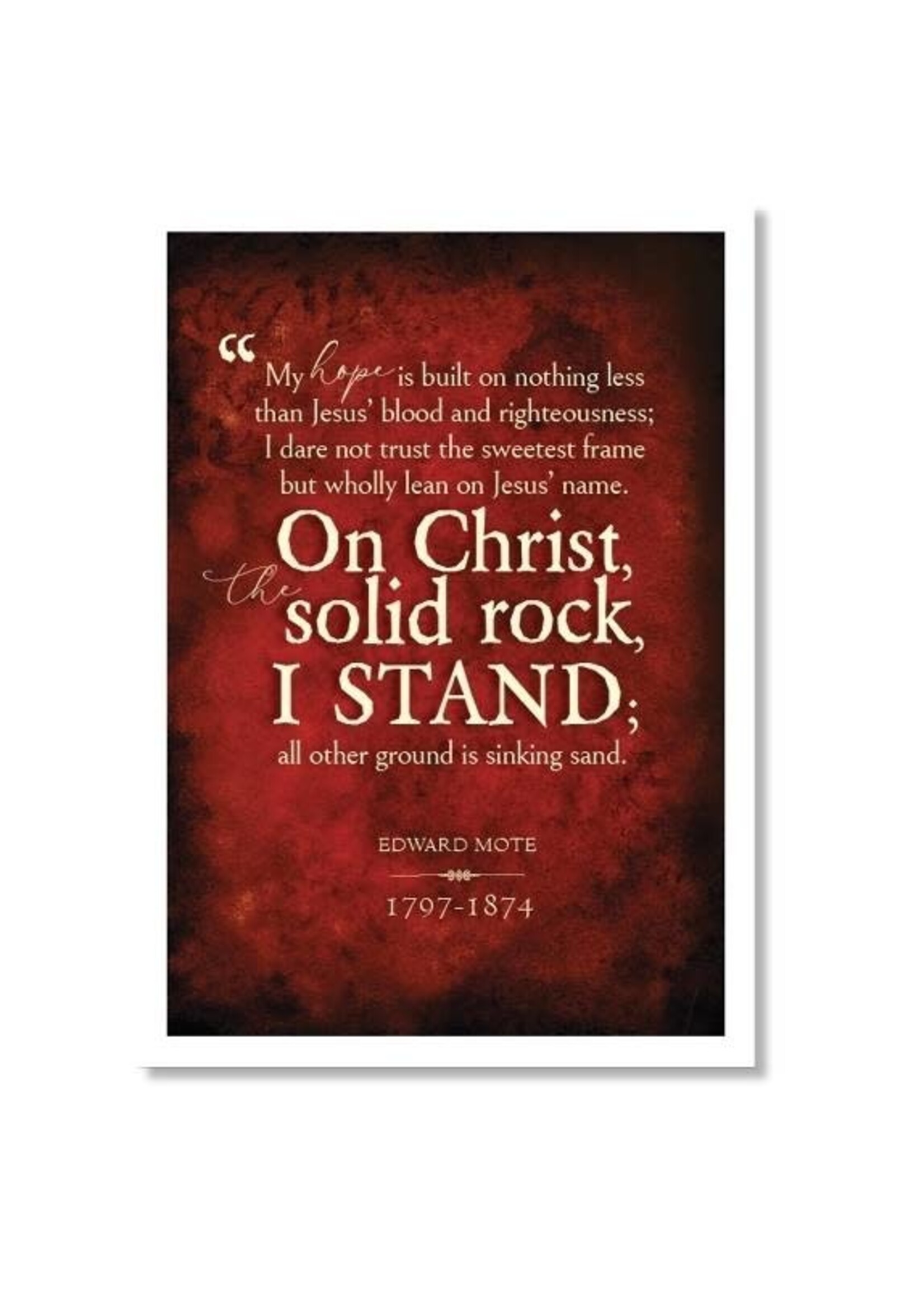 Hymns In My Heart - 5x7" Greeting Card - Wedding Anniversary - My Hope Is Built on Nothing Less