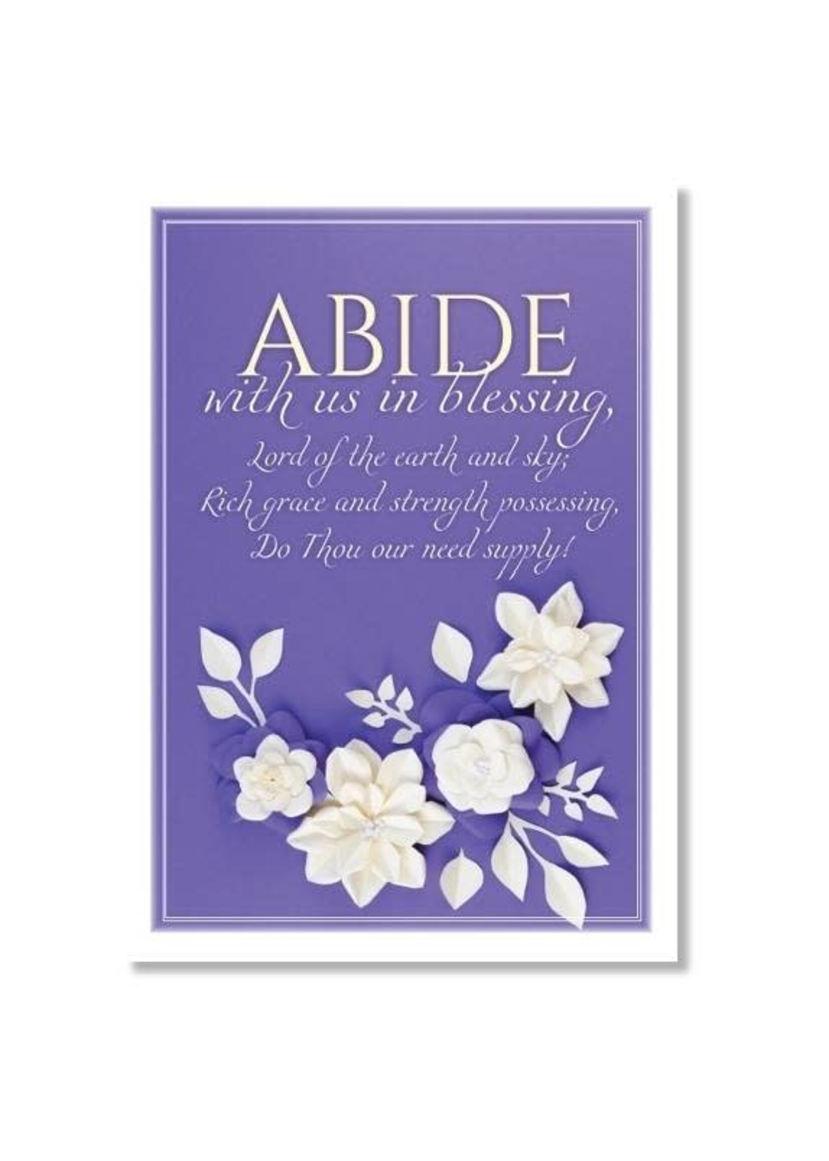 Hymns In My Heart - 5x7" Greeting Card - Wedding - Abide With Us In Blessing