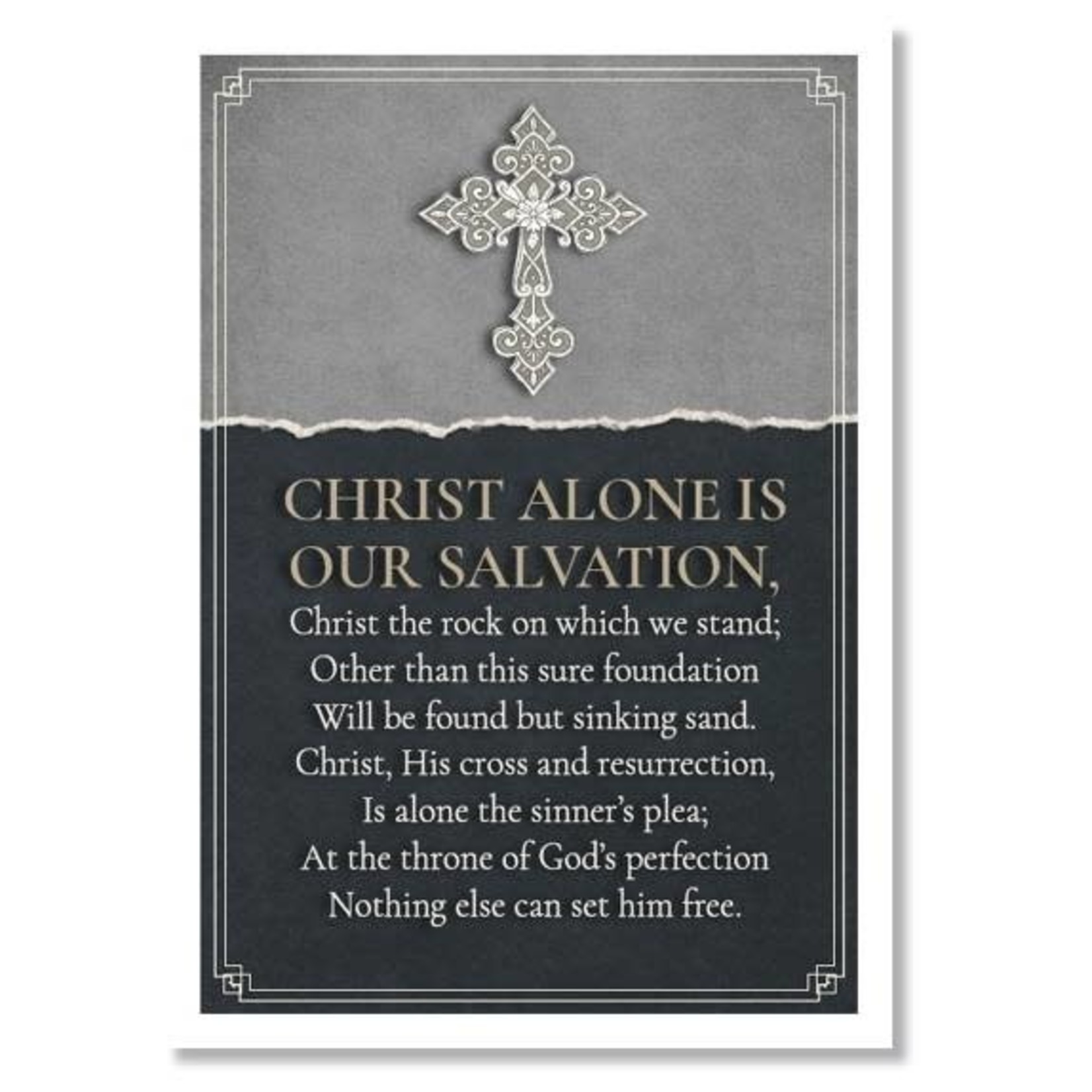 Hymns In My Heart - 5x7" Greeting Card - Wedding - Christ Alone Is Our Salvation