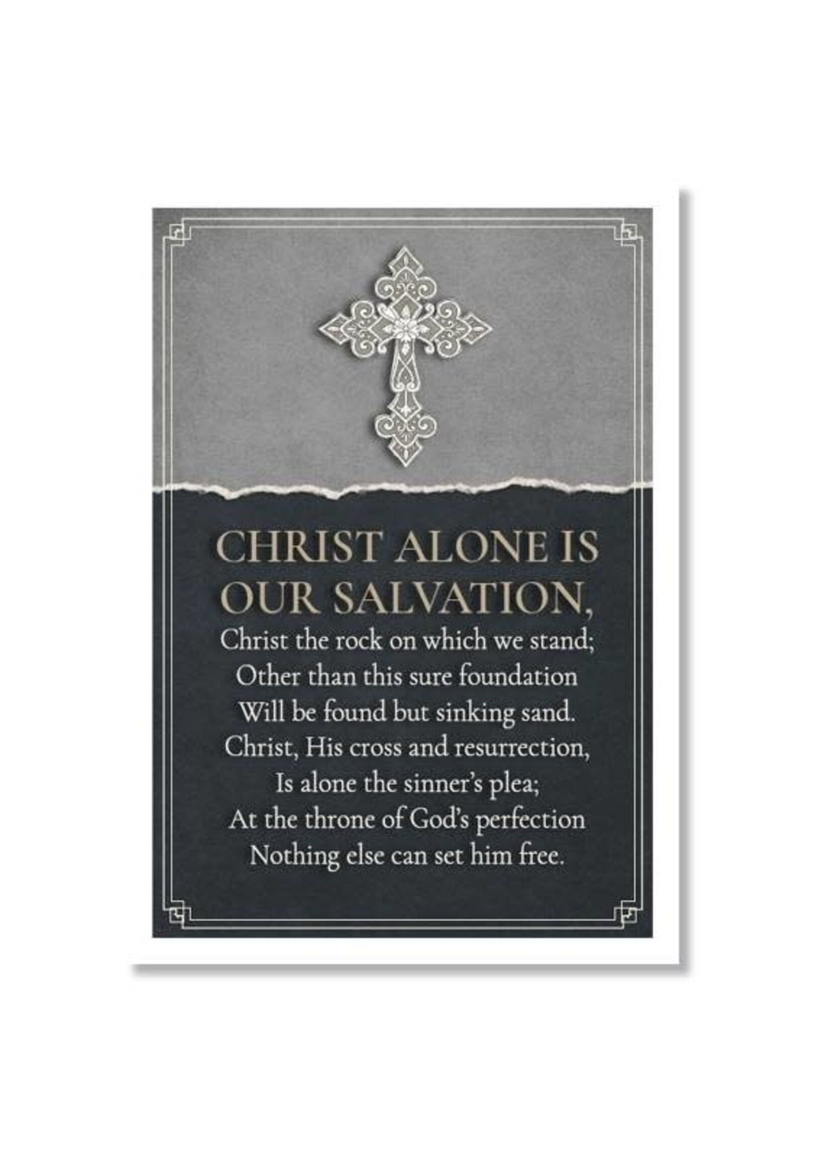 Hymns In My Heart - 5x7" Greeting Card - Wedding - Christ Alone Is Our Salvation