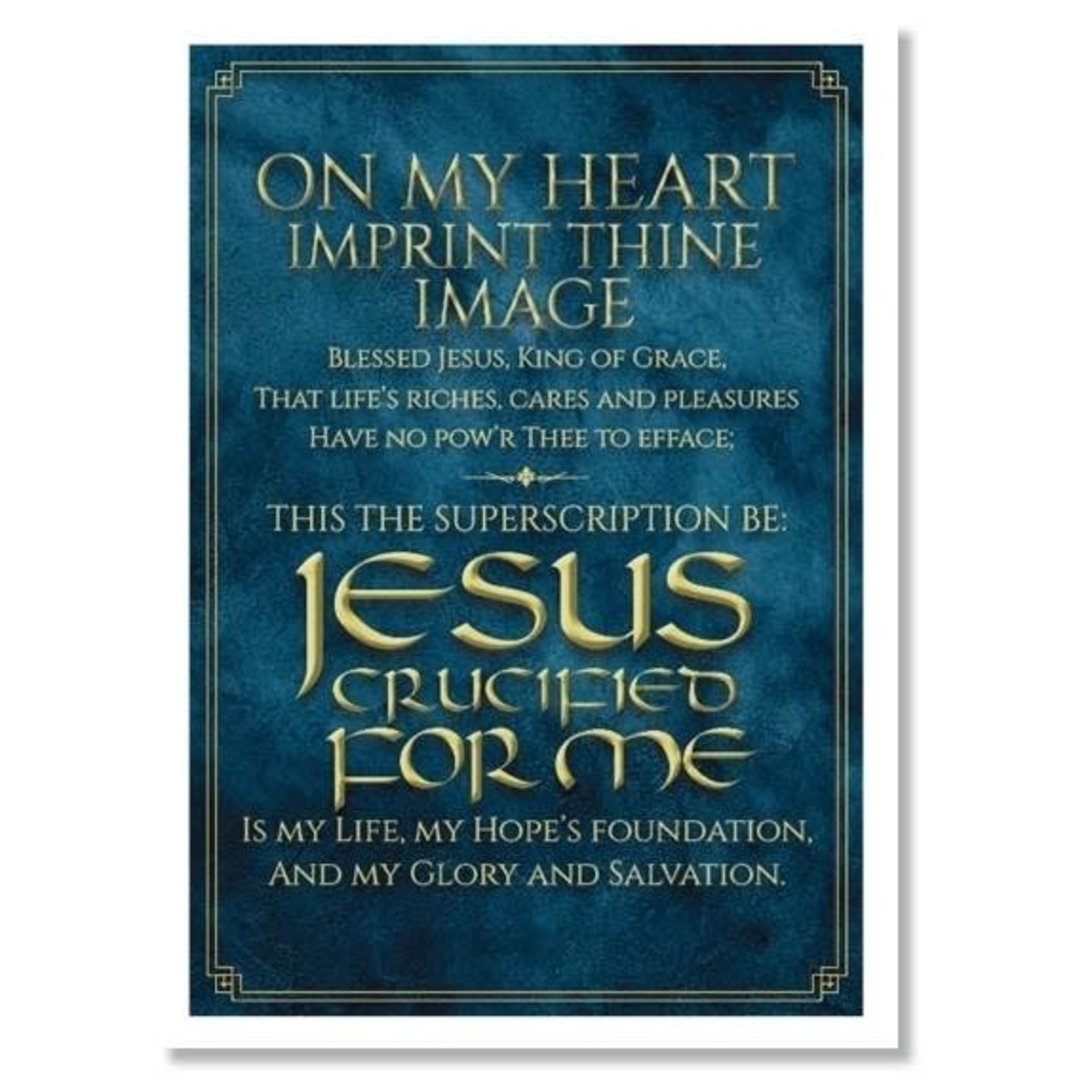 Hymns In My Heart - 5x7" Greeting Card - Graduation - On My Heart Imprint Thine Image