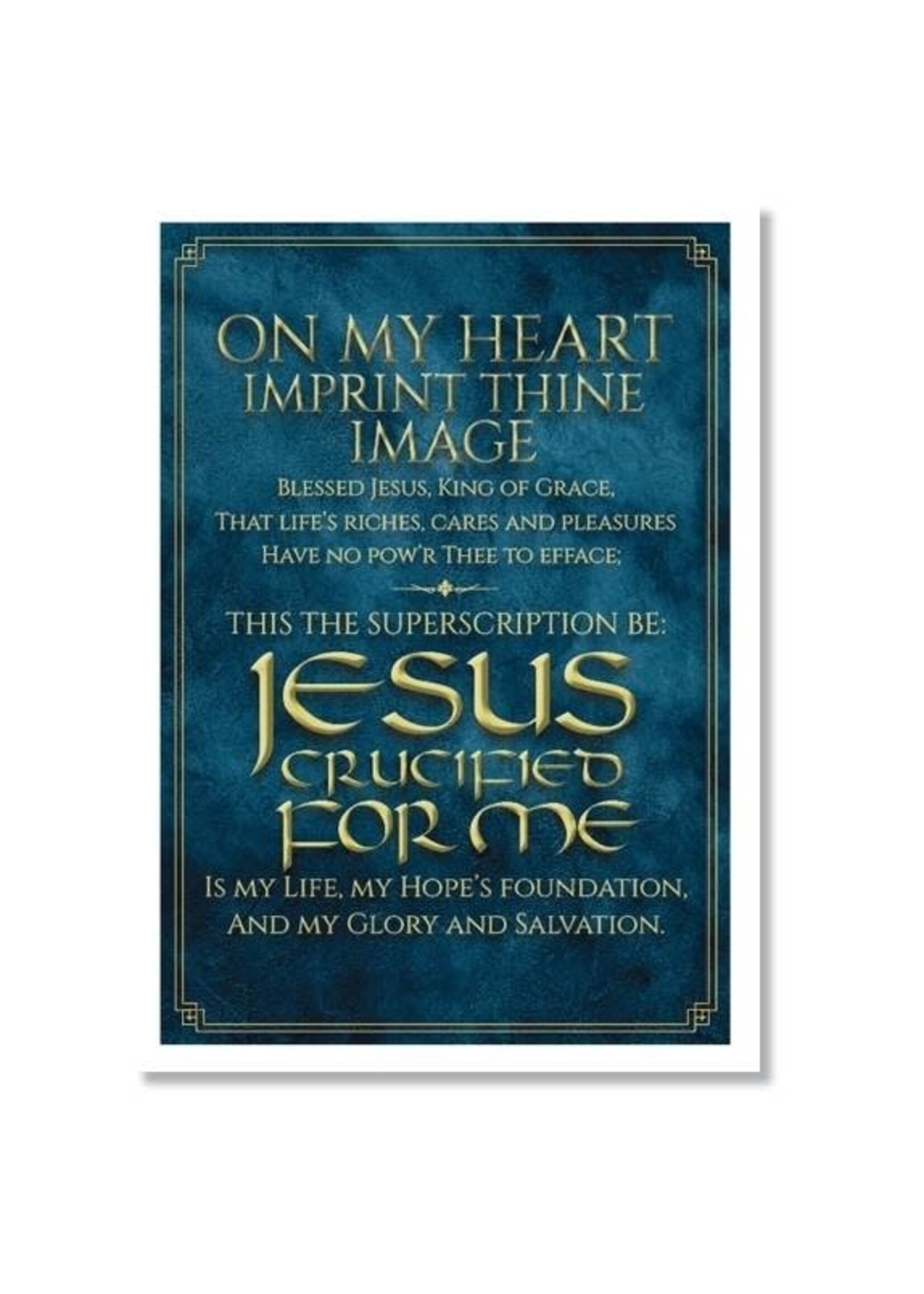 Hymns In My Heart - 5x7" Greeting Card - Graduation - On My Heart Imprint Thine Image